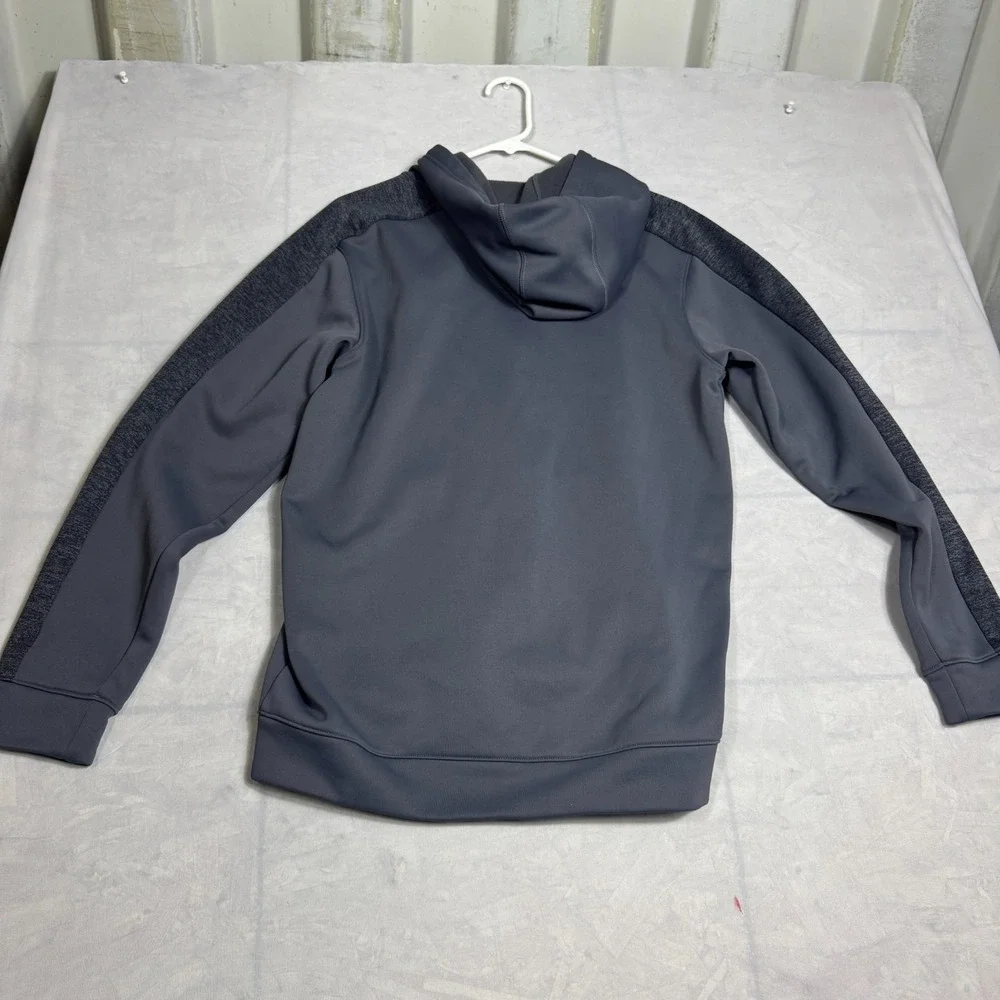 Adidas Mens‎ Full Zip Hoodie Dark Gray Fleece Long Sleeve Activewear Outdoor L